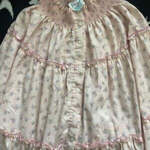 Floral Pink Button-Up Skirt